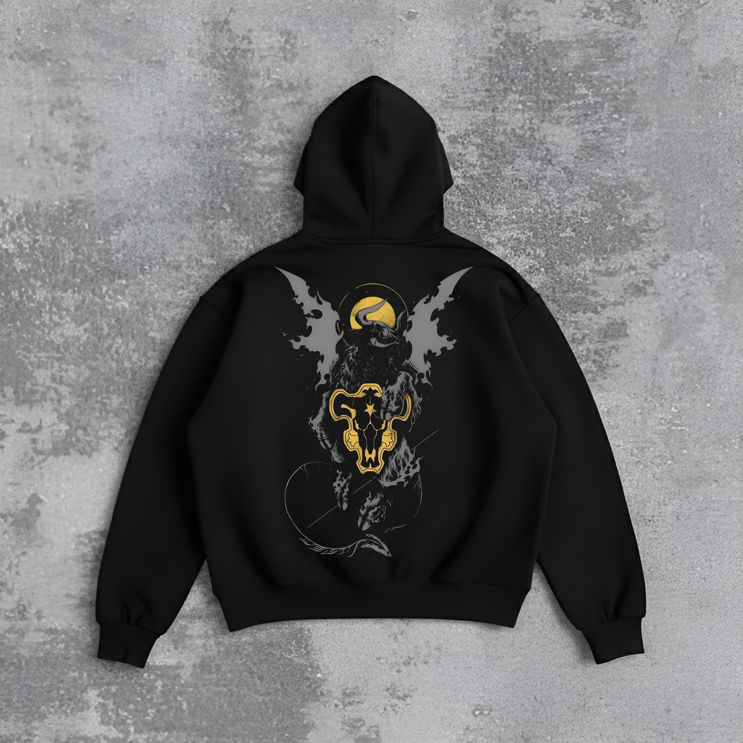 BLACK BULLS OVERSIZED HOODIE