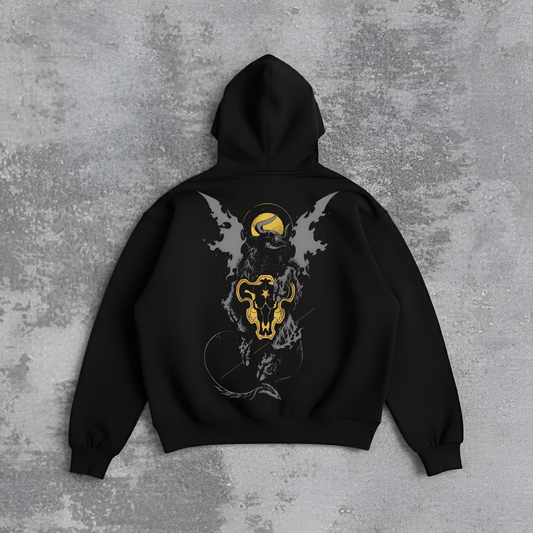 BLACK BULLS OVERSIZED HOODIE