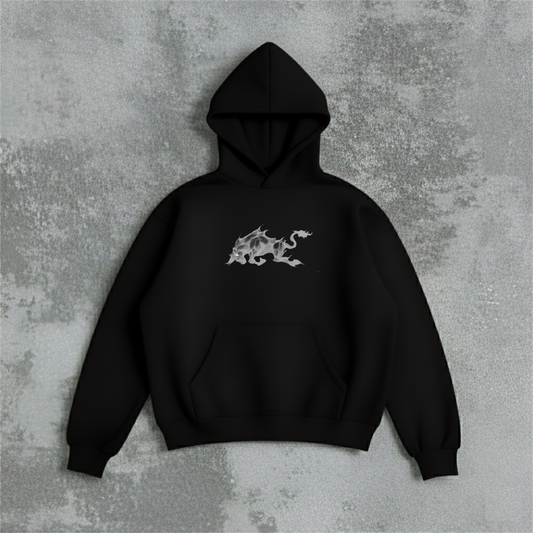 BLACK BULLS OVERSIZED HOODIE