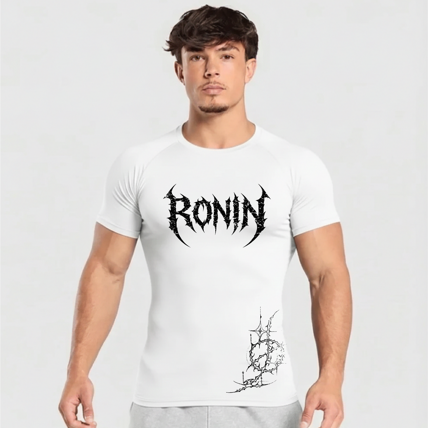 RONIN White Compression Shirt | SHORT SLEEVE