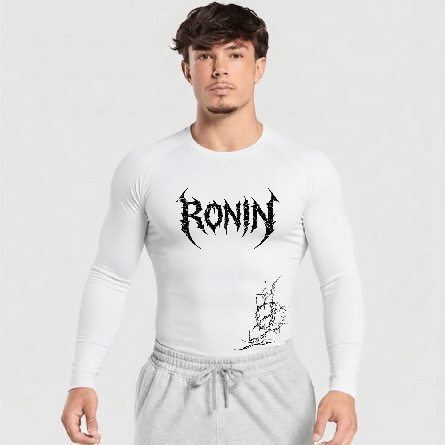 RONIN White Compression Shirt | LONG SLEEVE