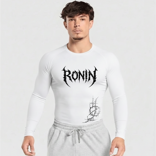 RONIN White Compression Shirt | LONG SLEEVE